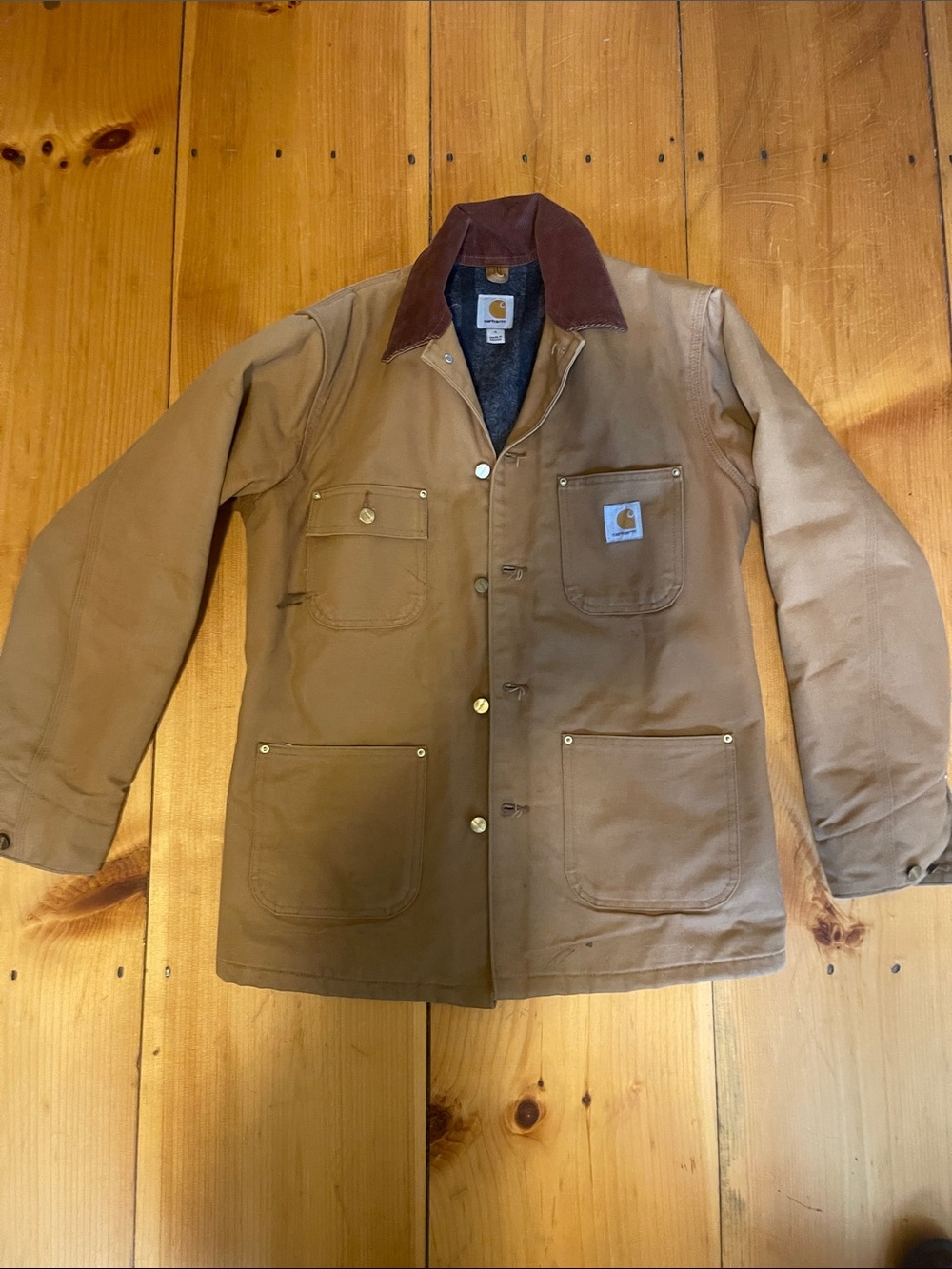 RARE Carhartt Blanket Chore Jacket with Corduroy Collar